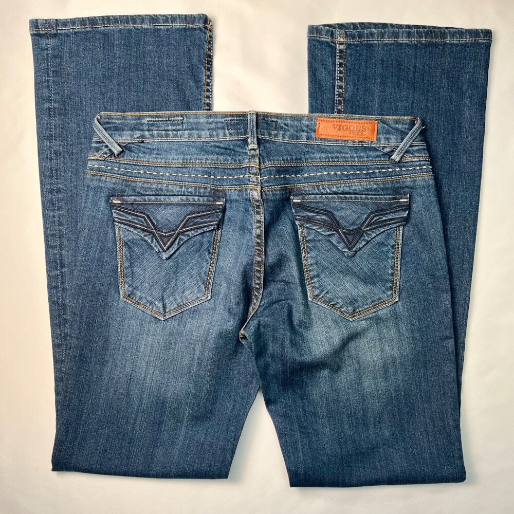 Vigoss Collection Women's Bootcut Jeans Medium Wash Denim Size 9/10 Waist 30